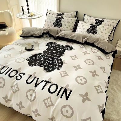 Couleur personnalisée 4Pcs 100% polyester Lit d'ours blanc Pour l'hôtel Bébé à la maison